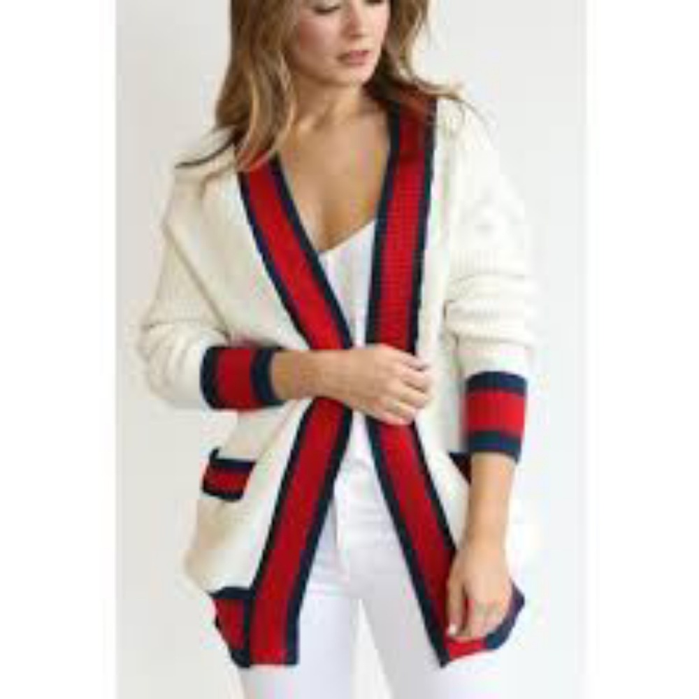 Sandy Lane Ribbed Open Cardigan